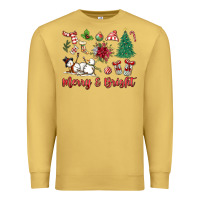 Antique Gold merry bright Premium Sweatshirt - MaliasSmallBusiness