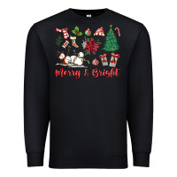 Black merry bright Premium Sweatshirt - MaliasSmallBusiness