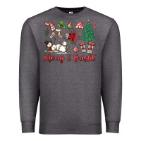 Charcoal Heather merry bright Premium Sweatshirt - MaliasSmallBusiness