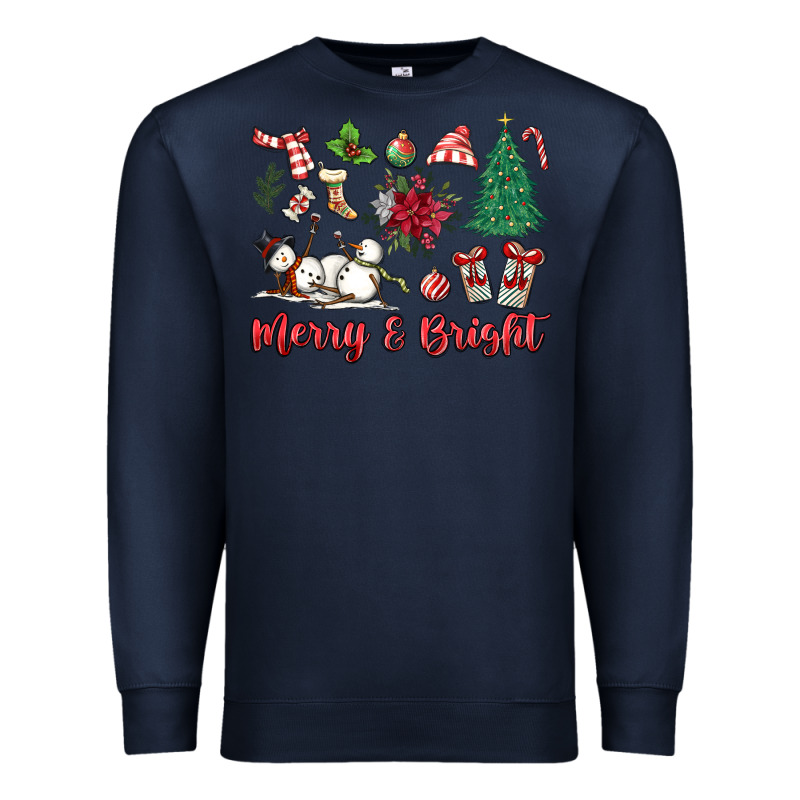 Merry Bright Premium Sweatshirt by MaliasSmallBusiness | Teevron
