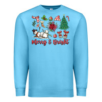 Ocean Blue merry bright Premium Sweatshirt - MaliasSmallBusiness