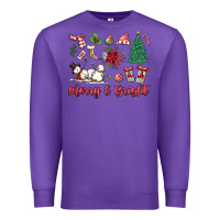 Purple merry bright Premium Sweatshirt - MaliasSmallBusiness