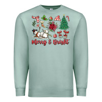 Seafoam merry bright Premium Sweatshirt - MaliasSmallBusiness