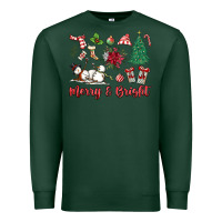 Sports Green merry bright Premium Sweatshirt - MaliasSmallBusiness