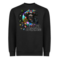 Black autism awareness Heavyweight Sweatshirt - SublimationCraftShop