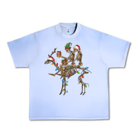 Grape Ice Christmas deer and skeletons Urban Heavy Tee - FaDigitalArtStudio
