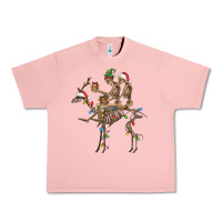 Salmon Christmas deer and skeletons Urban Heavy Tee - FaDigitalArtStudio
