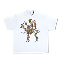 White Christmas deer and skeletons Urban Heavy Tee - FaDigitalArtStudio