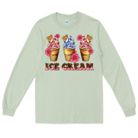 Matcha floral ice cream Long Sleeve Tee - AdoDesignShop