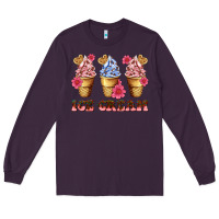 Plum floral ice cream Long Sleeve Tee - AdoDesignShop