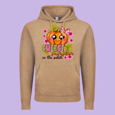 Cutest Pumpkin In The Patch Vintage Hoodie Designed By Texasbilliewilder