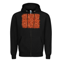 Black serape turquoise  leather background Zipper Hoodie - Jasminsmagicworld