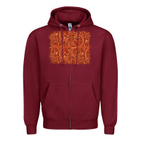 Burgundy serape turquoise  leather background Zipper Hoodie - Jasminsmagicworld