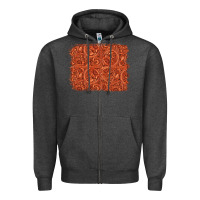 Serape Turquoise  Leather Background Zipper Hoodie | Teevron