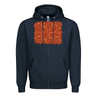 Navy serape turquoise  leather background Zipper Hoodie - Jasminsmagicworld