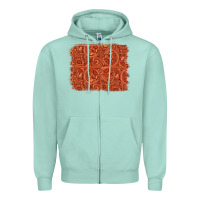 Seafoam serape turquoise  leather background Zipper Hoodie - Jasminsmagicworld