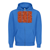 True Royal serape turquoise  leather background Zipper Hoodie - Jasminsmagicworld