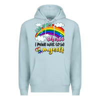 Blue Mist the only choice i made was to be myself Premium Hoodie - Artiststas