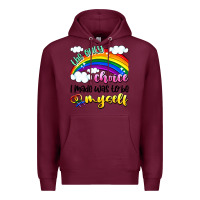Burgundy the only choice i made was to be myself Premium Hoodie - Artiststas