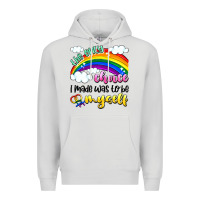 Dove Grey the only choice i made was to be myself Premium Hoodie - Artiststas