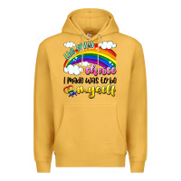 Mustard the only choice i made was to be myself Premium Hoodie - Artiststas