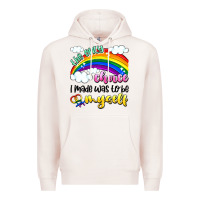 Pale Pink the only choice i made was to be myself Premium Hoodie - Artiststas