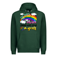 Sports Green the only choice i made was to be myself Premium Hoodie - Artiststas