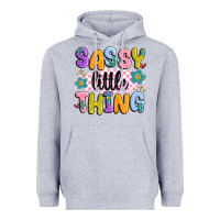 Heather Grey sassy little thing Heavyweight Hoodie - MaliasSmallBusiness