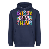 Navy sassy little thing Heavyweight Hoodie - MaliasSmallBusiness