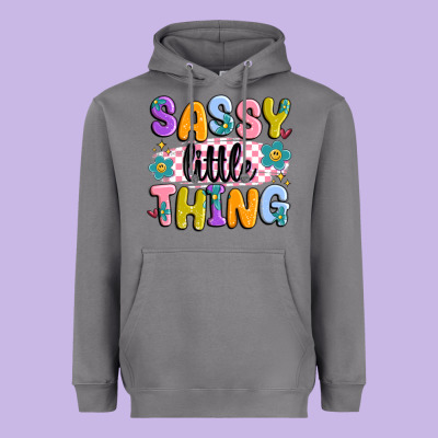 Sassy Little Thing Heavyweight Hoodie Designed By Maliassmallbusiness