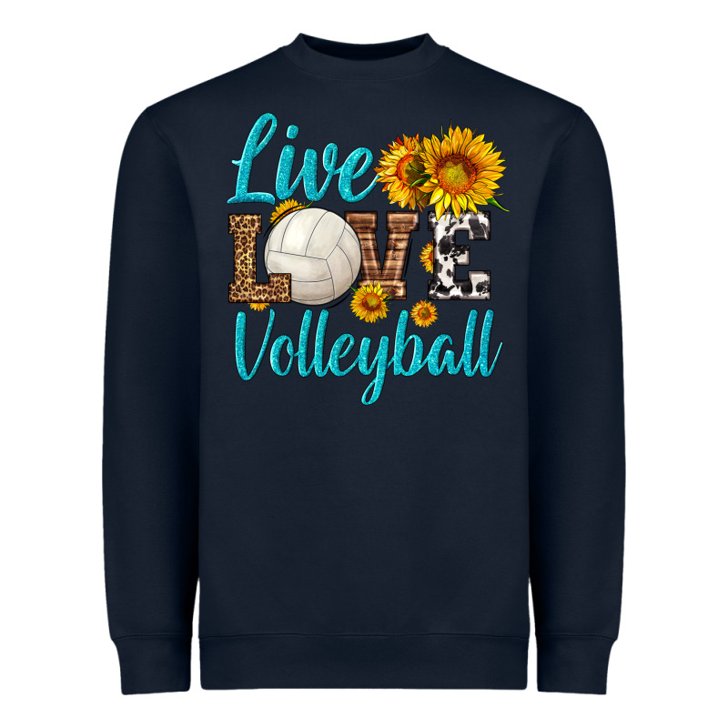 Live Love Volleyball Heavyweight Sweatshirt by HRA Design Shop | Teevron