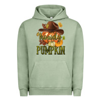 Pigment Oil Green Howdy Pumpkin Urban Hoodie - texasbilliewilder
