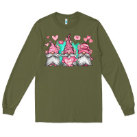 Army Green valentines day gnomes Long Sleeve Tee - Jasminsmagicworld
