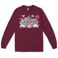 Burgundy valentines day gnomes Long Sleeve Tee - Jasminsmagicworld