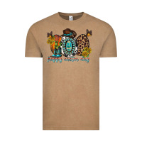 Vintage Coffee happy easter egg western Vintage Tee - RacoonDesign