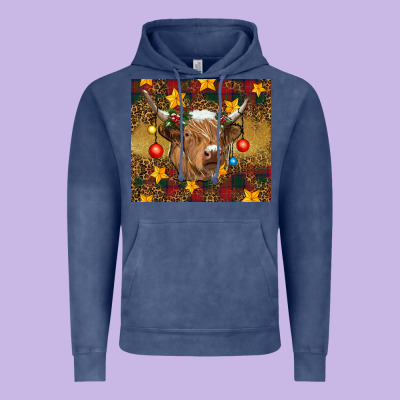 Christmas Highland Cow Tumbler Vintage Hoodie Designed By Ranaportraitstore