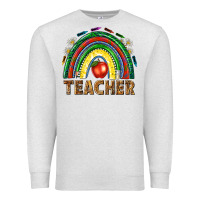 Oatmeal Heather rainbow teacher Premium Sweatshirt - NancyCooperArtShop