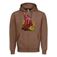 Chestnut rooster sunflower Zipper Hoodie - BarkalooDesign
