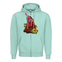 Seafoam rooster sunflower Zipper Hoodie - BarkalooDesign
