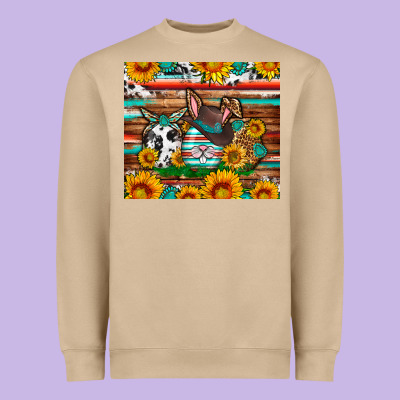 Easter Eggs Sunflower Gemstone Tumbler Easter Day Heavyweight Sweatshirt Designed By Neo Western