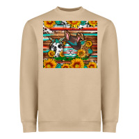 Mushroom Easter eggs sunflower gemstone tumbler Easter Day Heavyweight Sweatshirt - Neo Western
