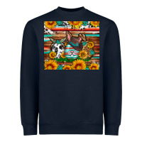 Navy Easter eggs sunflower gemstone tumbler Easter Day Heavyweight Sweatshirt - Neo Western