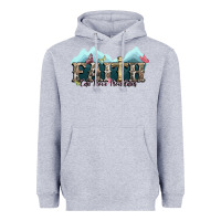 Heather Grey faith can move mountains cross Heavyweight Hoodie - NancyCooperArtShop