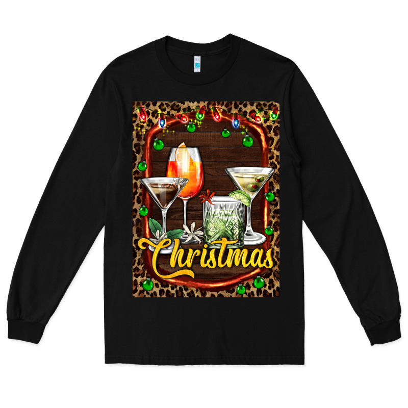 Cocktail Set For Christmas Long Sleeve Tee by AdoDesignShop | Teevron