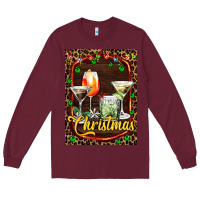 Burgundy cocktail set for Christmas Long Sleeve Tee - AdoDesignShop