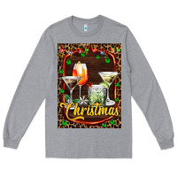 Heather Grey cocktail set for Christmas Long Sleeve Tee - AdoDesignShop