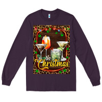 Plum cocktail set for Christmas Long Sleeve Tee - AdoDesignShop