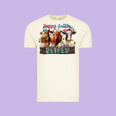 Happy Easter Heifer Vintage Tee Designed By Racoondesign