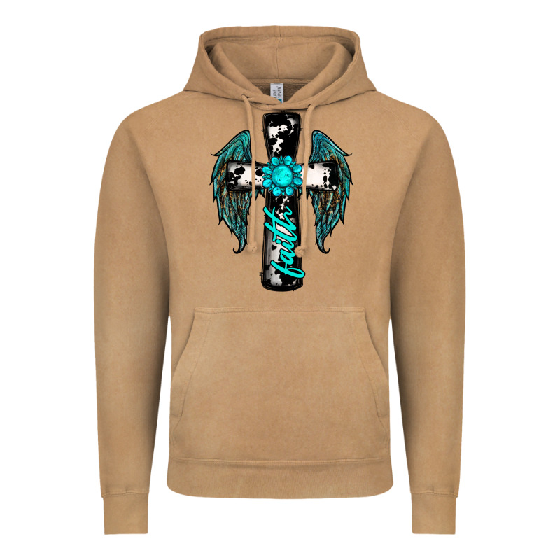 Cross Faith Gemstone Wings Vintage Hoodie by RanaPortraitStore | Teevron