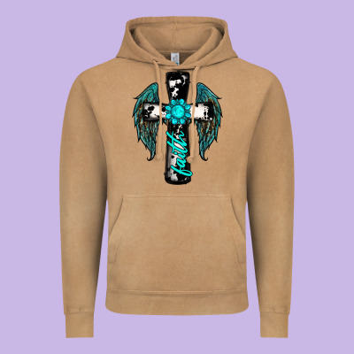 Cross Faith Gemstone Wings Vintage Hoodie Designed By Ranaportraitstore